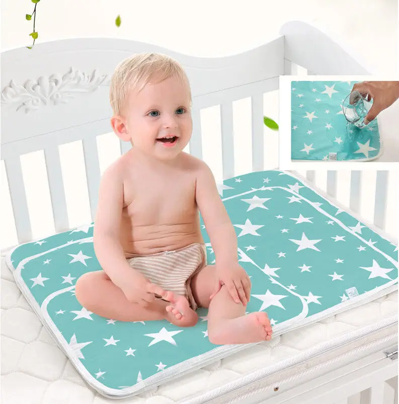 

2022 Brand New Infant Baby Toddler Urine Mat Waterproof Change Cute Pad Cover Changing Home Bed Nappy Diaper 50*70cm