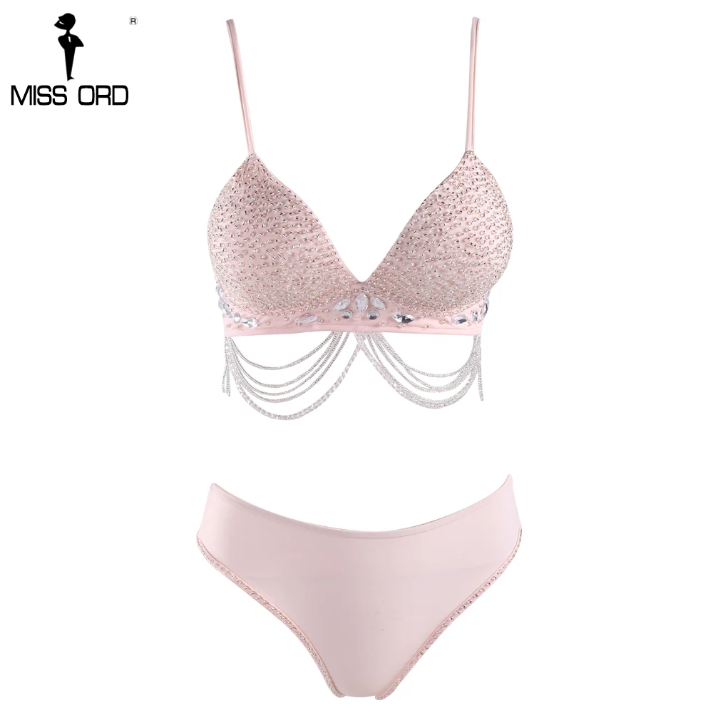 Missord 2020 сексуальное боди с треугольным вырезом искусственная цепь со стразами