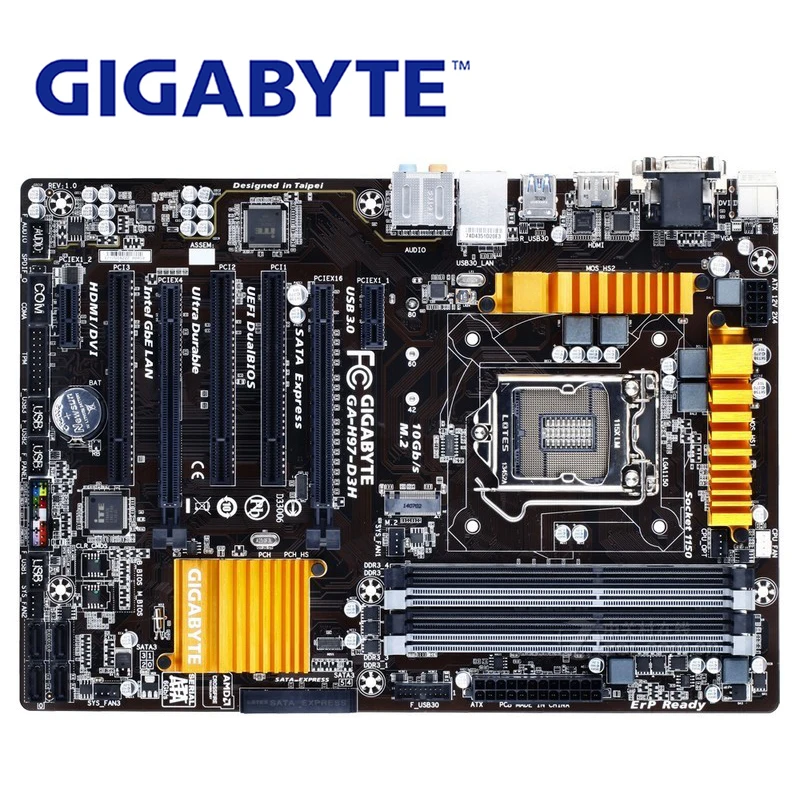 Для Intel H97 LGA1150 Gigabyte GA D3H материнская плата DDR3 USB3.0 32 Гб настольная системная