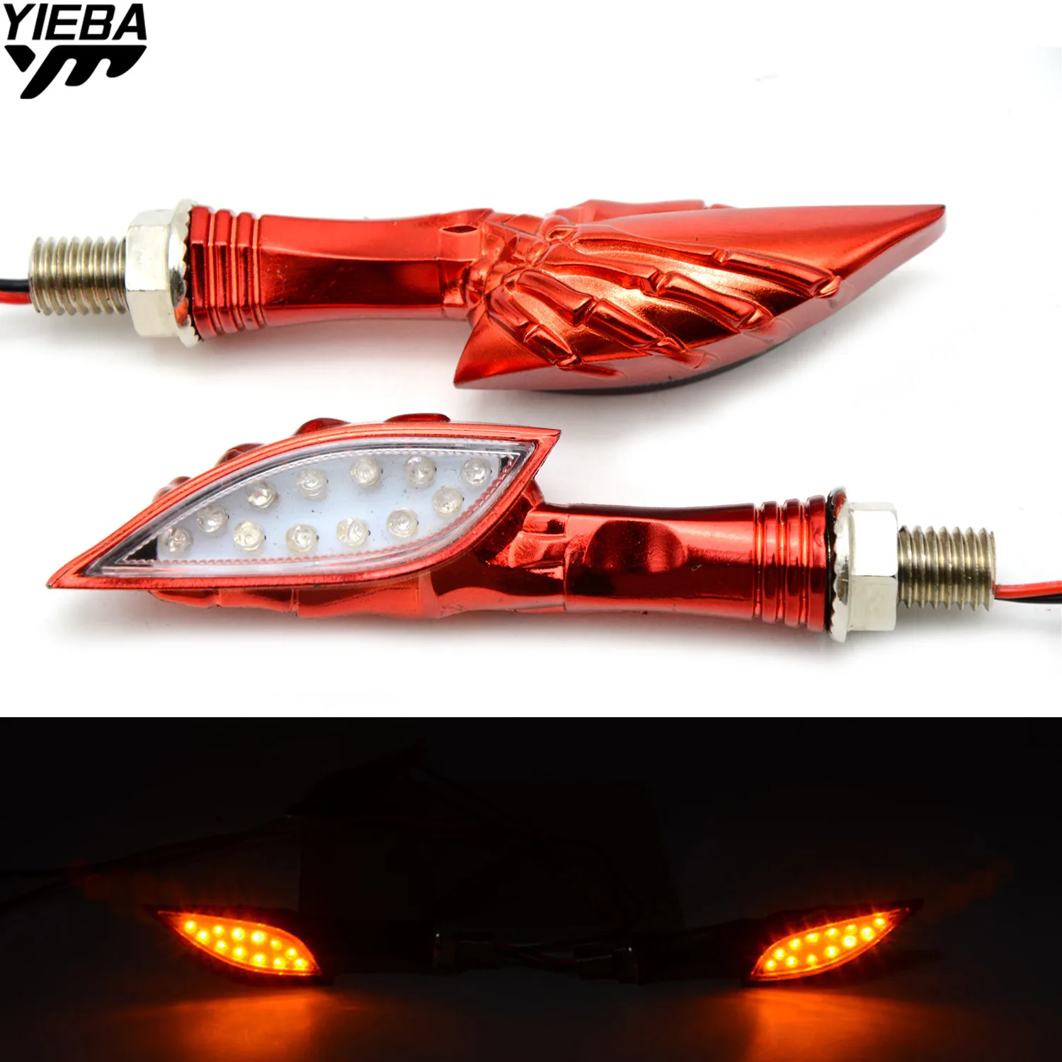 Светильник поворотного сигнала мотоцикла гибкие 12 светодиодных указателей