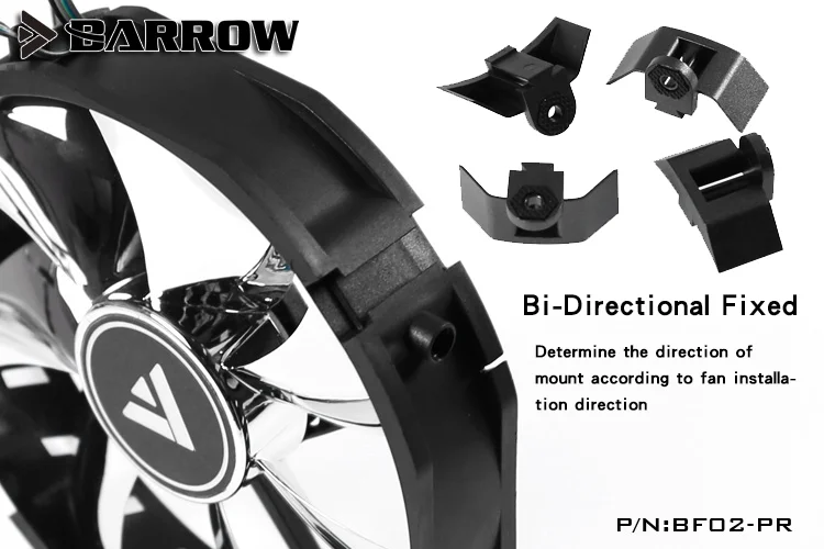Barrow BF02 PR D волшебный цвет 12 см вентилятор для радиатора|12cm fan|fan 12cmcolorful fan |