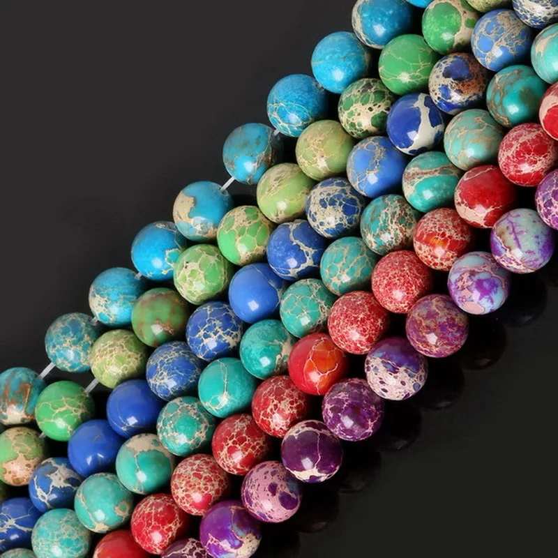 Натуральный камень 10 мм красный/фиолетовый/зеленый/королевский синий морской