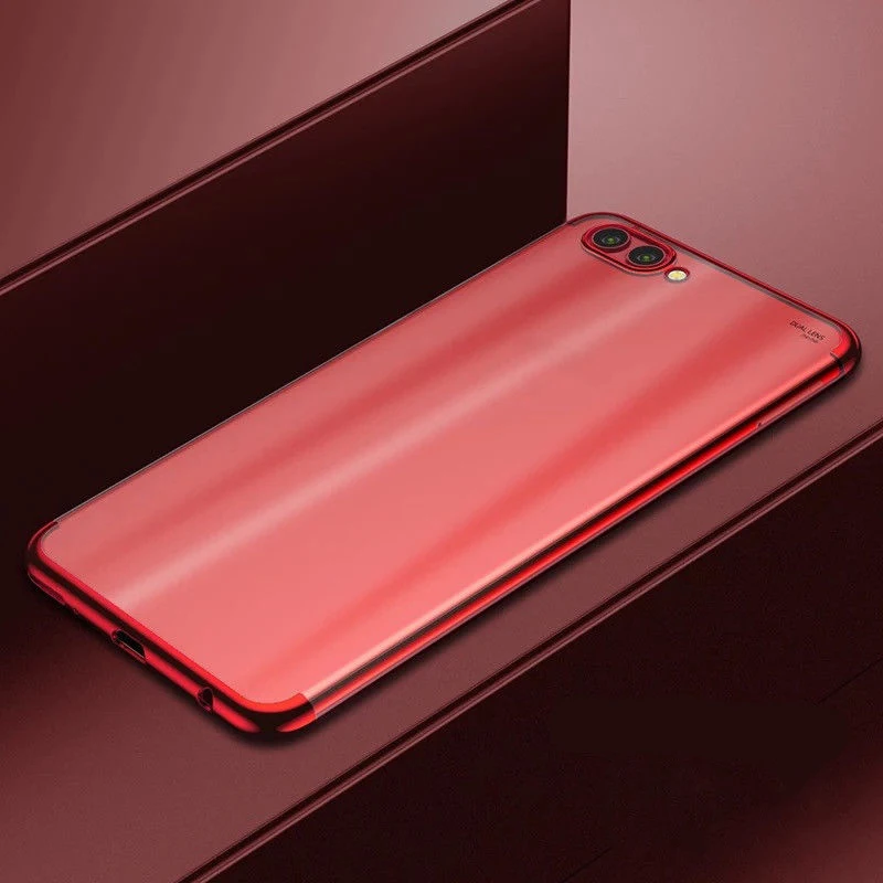 Мягкий силиконовый прозрачный металлизированный чехол для телефона huawei Nova2 Nova 2