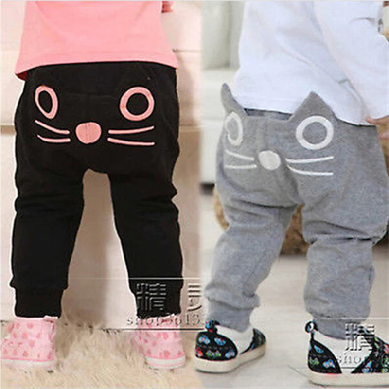 Повседневные хлопковые брюки для маленьких мальчиков и девочек штаны из