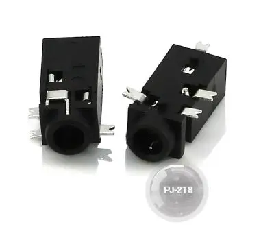 Высокое качество DC разъем питания PJ 218 для наушников 4 PIN 2 фиксированные ноги