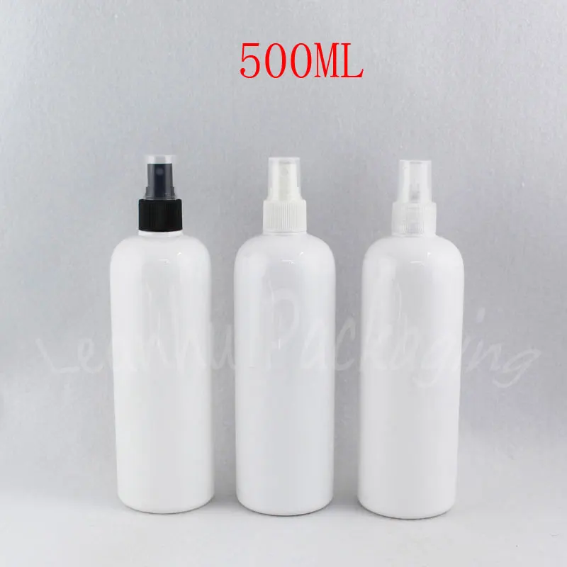 500ML White Round Shoulder Plastic Bottle 500CC Empty Cosmetic Container Toner / Perfume Packaging ( 14 PC/Lot ) | Красота и здоровье
