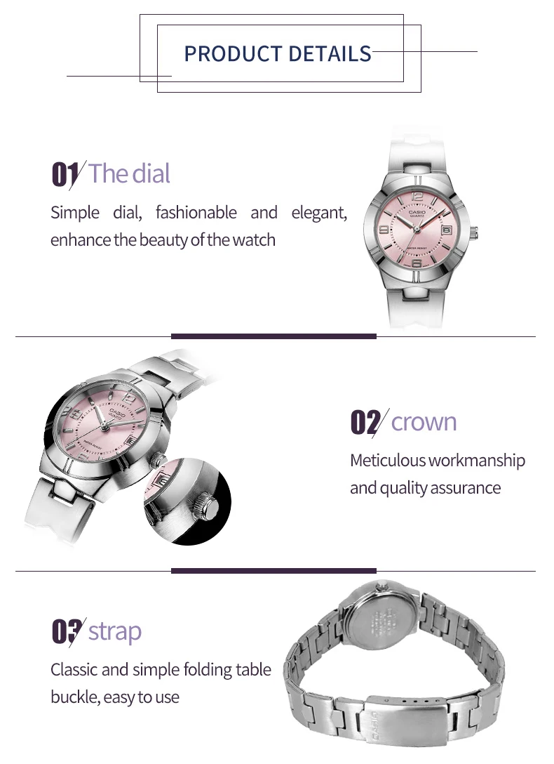 Casio Часы Указатель серии элегантные модные кварцевые женские часы LTP-1241D-4A