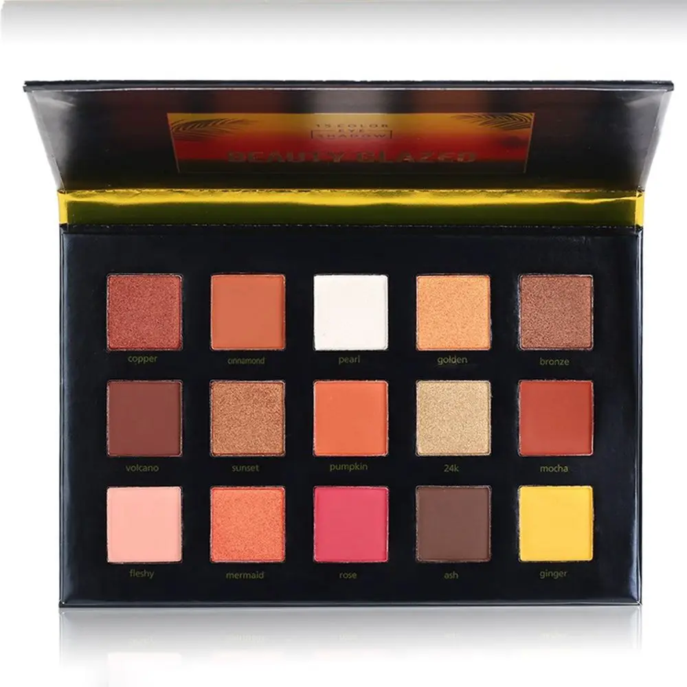 BEAUTY GLAZED Sunset Eye Shadow Palettes 15 Colors Matte Glitter Makeup Nude Shimmer Eyeshadow Set Palette paleta de sombra |