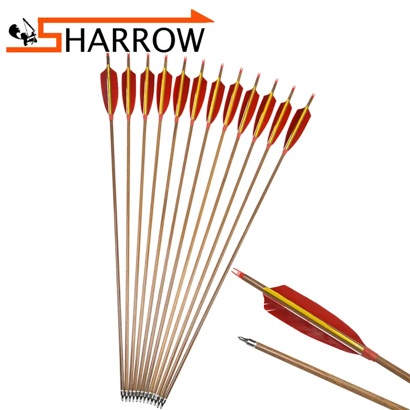 

3/6/9pcs 31inch Archery Pure Carbon Arrow Spine 340 OD 7.6 mm With 5'' Turkey Feather Hunting Accessory