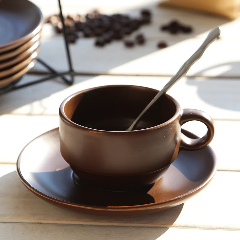 Креативная керамическая кофейная чашка 180 мл в европейском стиле из костяного