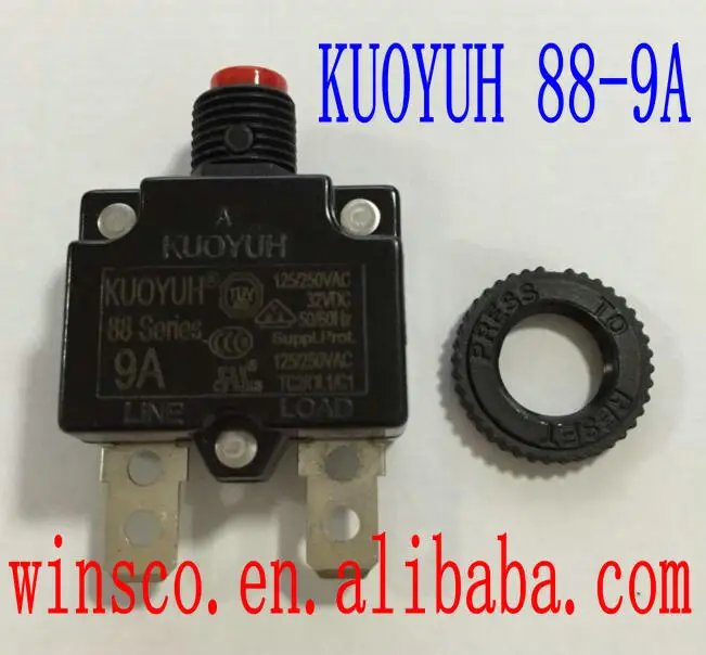 88 9A красная кнопка 100% KUOYUH АВТОМАТИЧЕСКИЙ ВЫКЛЮЧАТЕЛЬ СЕРИЯ 9A button ipod breakerbutton clothes