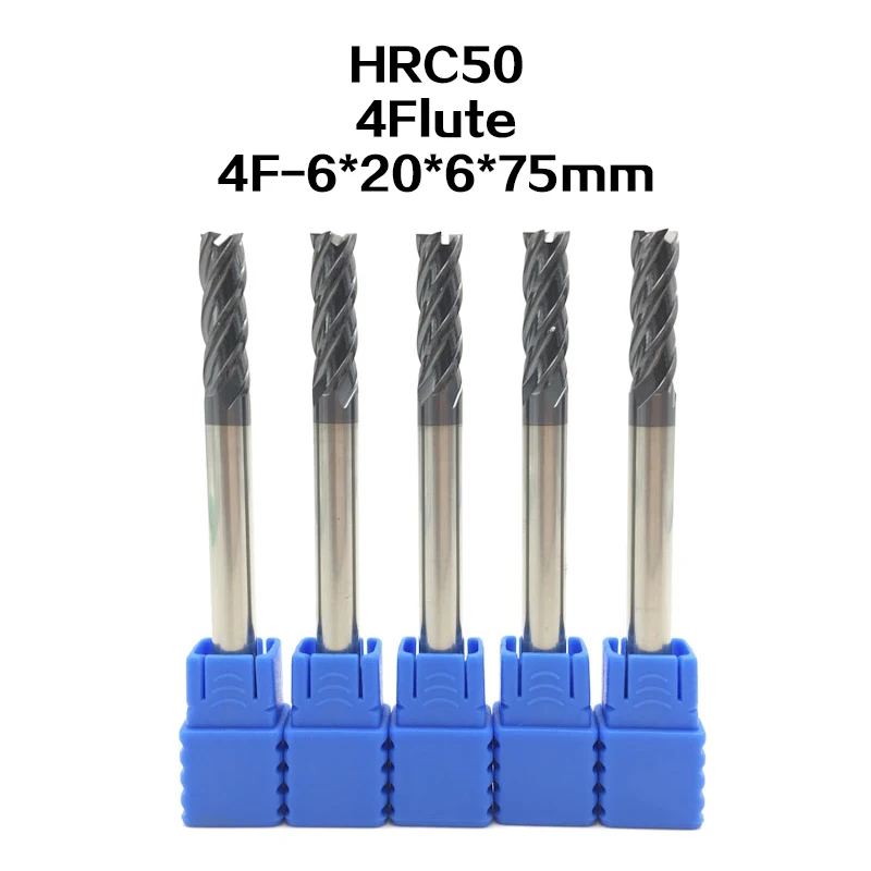 5 шт. 4F D6 * 75L HRC50 твердосплавный токарный станок Режущий инструмент cnc Плоская