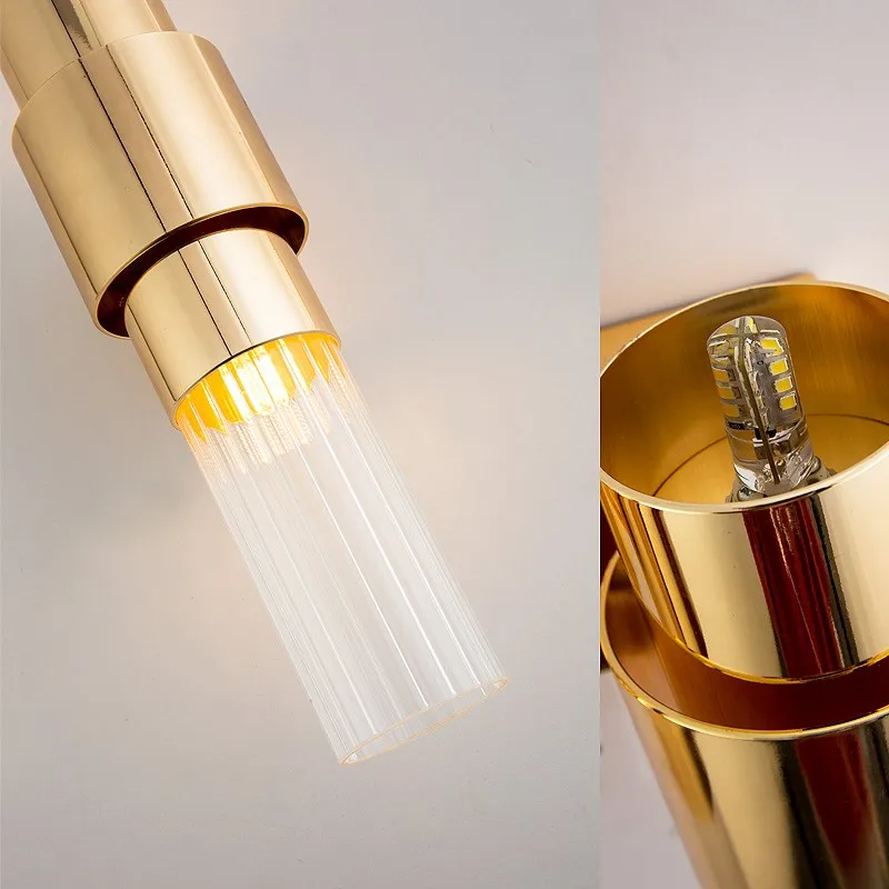 Modern Wall Lamp Bedside LED Light Creative Glass Lampshade sconce For Hotel Villa Bedroom Living Room Lustre Lighting | Лампы и