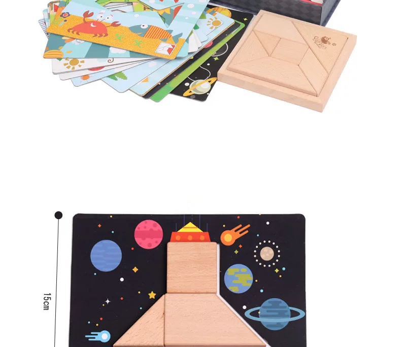 Детские деревянные игрушки личность Tangram головоломки Монтессори раннее образование просвещение детские игрушки подарки