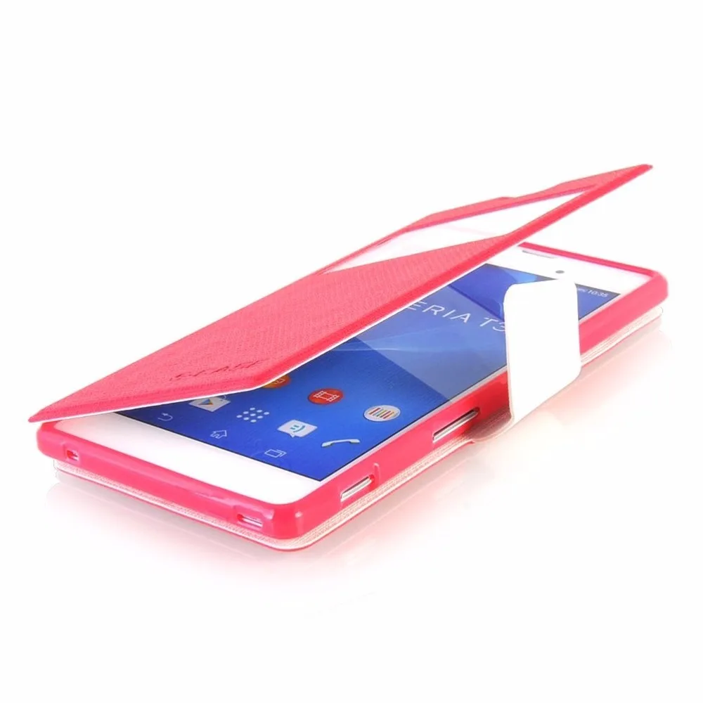 Чехол-накладка из искусственной кожи для Sony Xperia T3 5 3 дюйма D5106 M50W | Мобильные