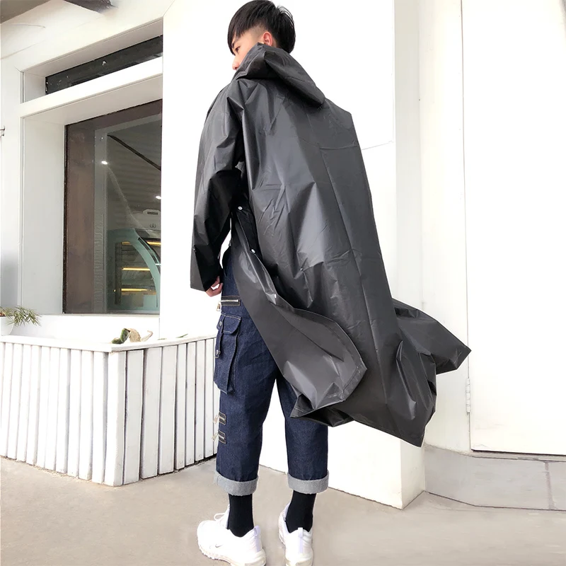 ZT Women Raincoat Men Black Rain Clothes covers Impermeable Rainwear Poncho Waterproof Hooded Coat JJ-SYYY81- | Дом и сад