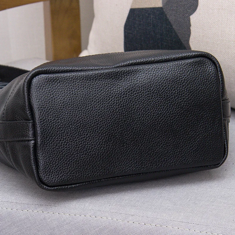 Простая женская сумка ведро из мягкой кожи универсальная дизайнерская 100%