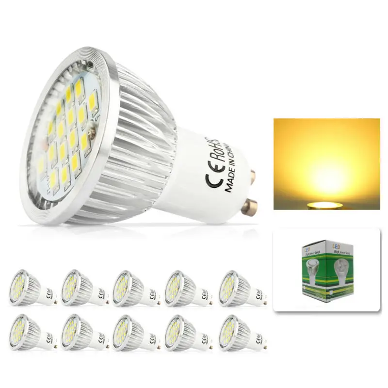 10x100% гарантия качества GU10 700lm 11W SMD 2835 16 Светодиодный ная лампа теплый белый