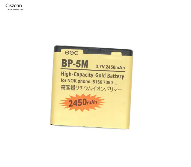 Ciszean BP-5M 2450 мАч телефон Золото Замена Батарея для Nokia 7390 5610XM 5611XM 5700XM 5710XM 6110C 6200C 6500S