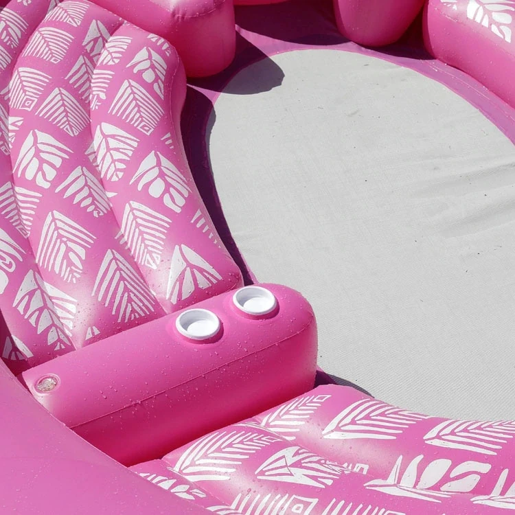 

6 Person Huge Inflatable Flamingo Pool Float 530CM Giant Inflatable Swimming Pool Island Lounge Pool Party Toys,HA104
