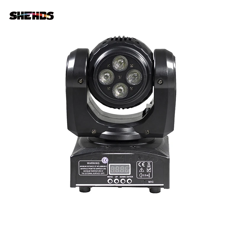 4PCS LED Beam Wash Double Sides 4x10W+1x10W RGBW DMX Infinite Rotating Moving Head Lighting For Home Disco Party And Nightclub | Лампы и