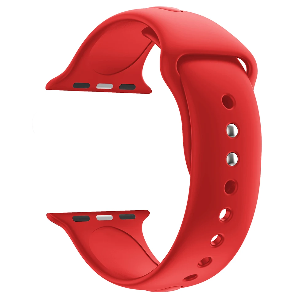 16 видов цветов мягкий силиконовый спортивный ремешок для Apple Watch 4 3 2 1 38 мм 42
