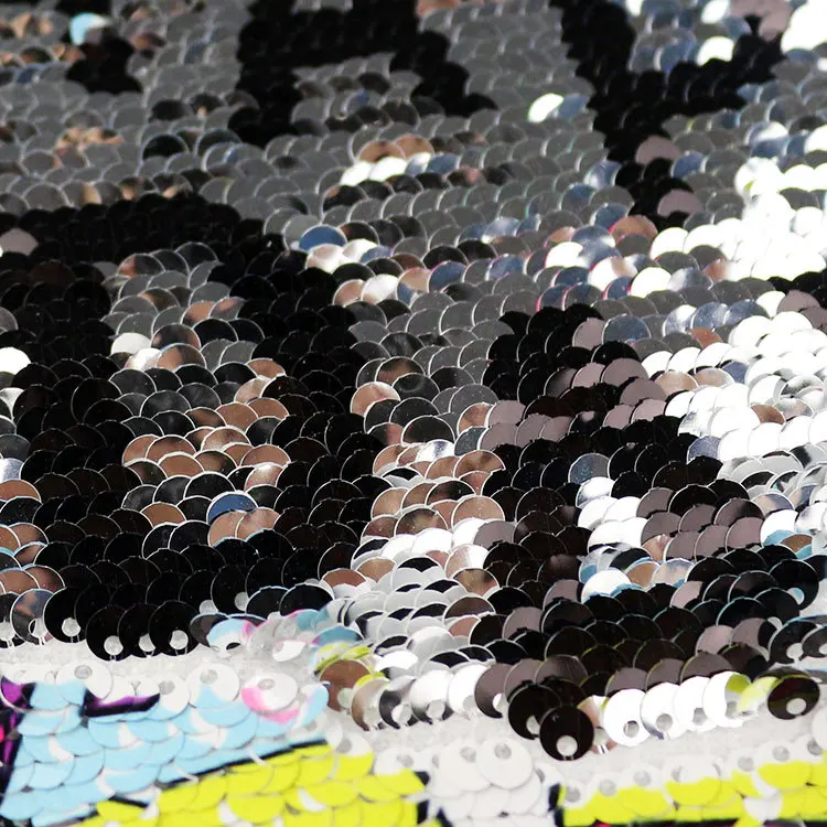 1pcs Cartoon Unicorn Reversible Change Sequins Patches For Clothes Kids Girl T Shirt Sew On Embroidered Fabric DIY Applique | Дом и сад