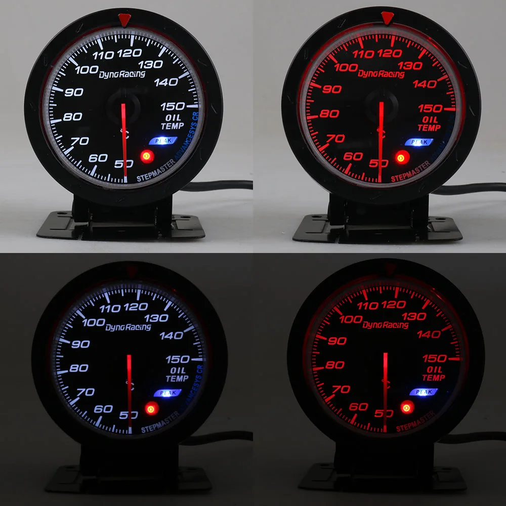 Dynoracing 60MM Car Oil Temperature Gauge Red &amp White Lighting 50- 150 Celsius Temp Meter with sensor BX101470 | Автомобили и