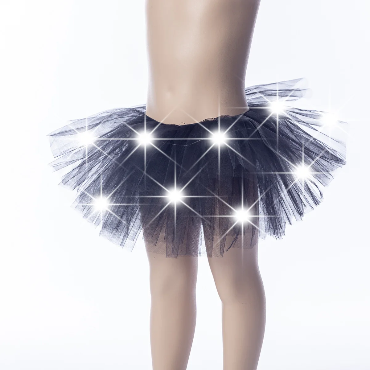 Танцевальная юбка-пачка из тюля со светодиодной подсветкой для маленьких
