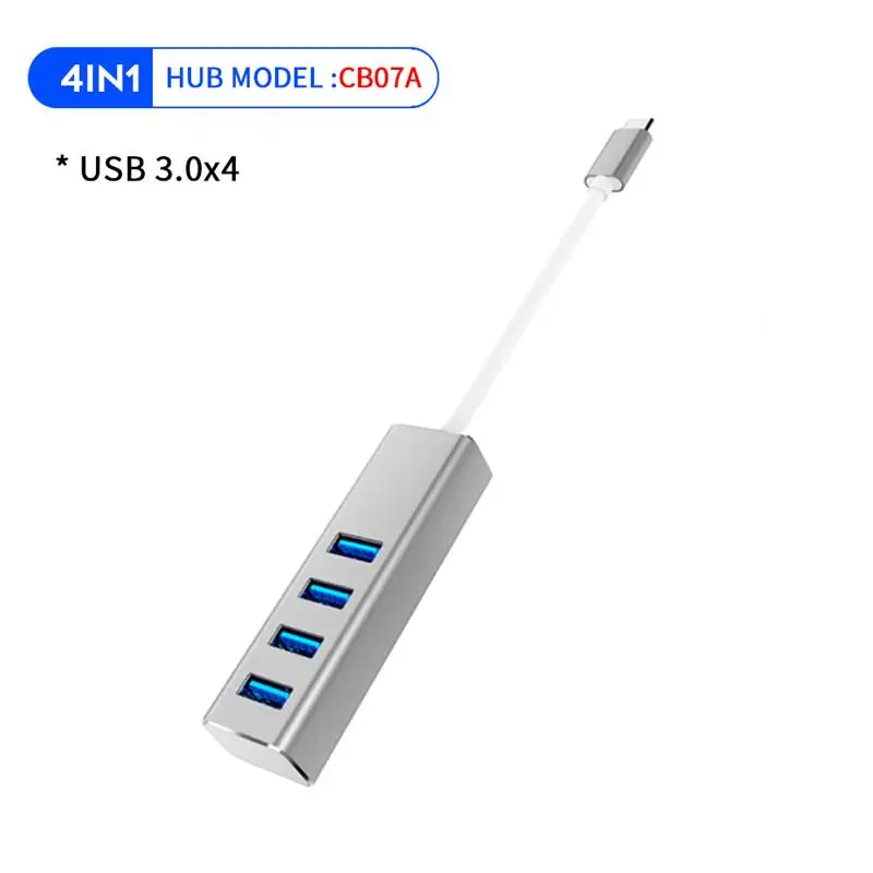 CB07A Vmade 3 в 1 type C к USB 3,0 с Rj45 Gigabit Ethernet сетевой USB C концентратор адаптер Thunderbolt 3 для MacBook Pro huawei P20 - Цвет: CB07A