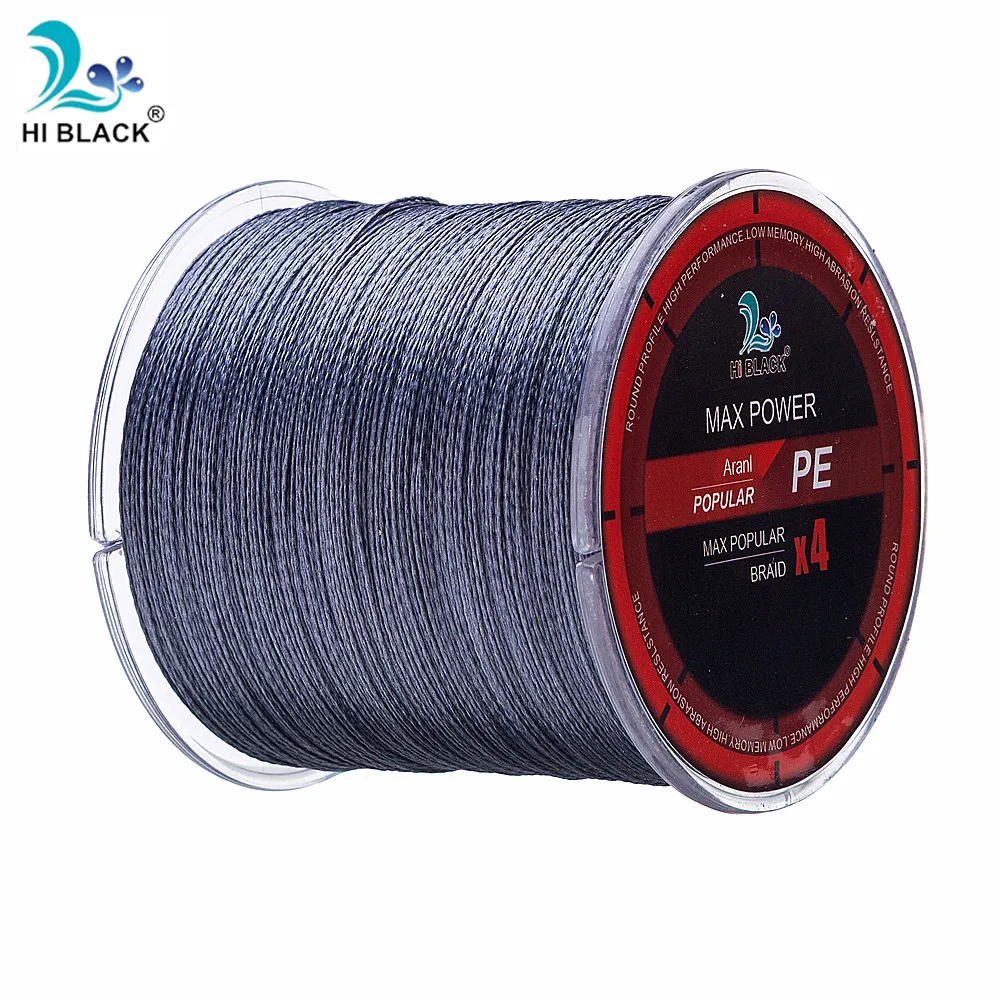 300M HI BLACK Brand Japan Multifilament 100% PE Braided Fishing Line 6LB to 80LB Free Shipping