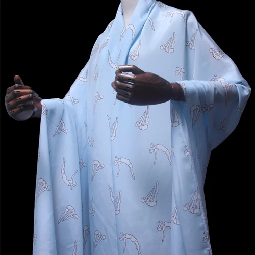 Diving villain digital inkjet silk crepe de chine fabric soft shirt dress 100 wholesale cloth | Дом и сад