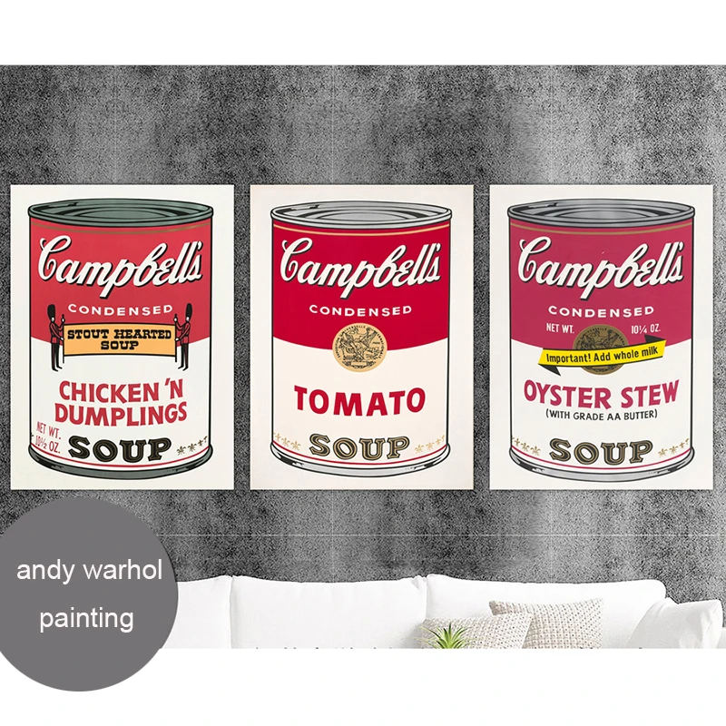 COSY MOMENT настенная художественная живопись Andy Warhol томатная лапша суп Абстрактная