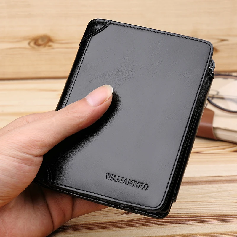 Мужской кожаный кошелек WILLIAMPOLO с отделением для карт PL278|male purse|leather wallet pursepurse men |
