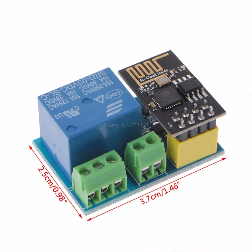 Релейный модуль для умного дома 5 В Wi-Fi ESP8266 | Электронные компоненты и