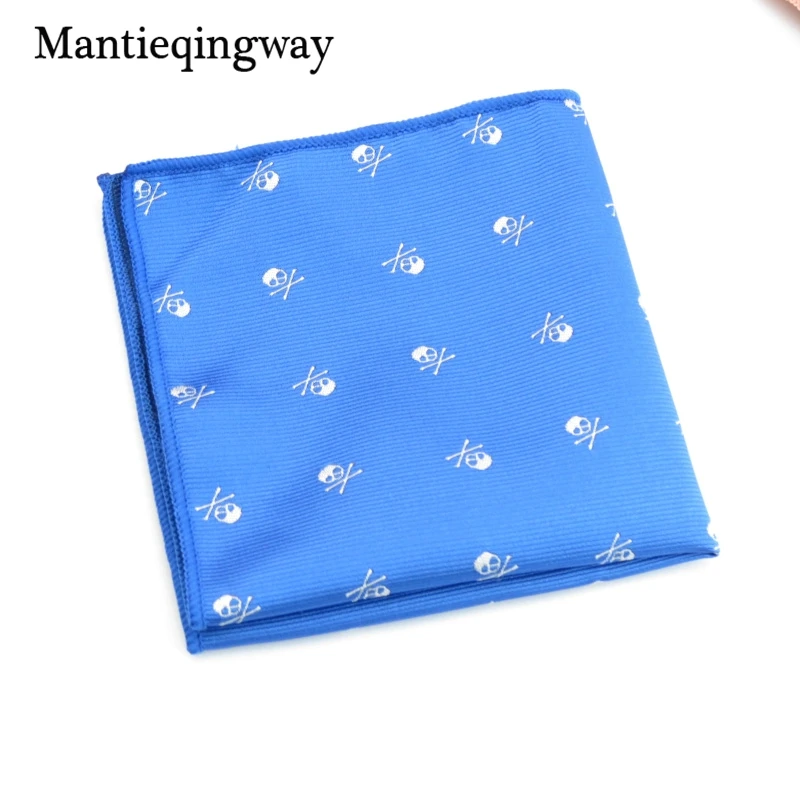 Mantieqingway модные жаккардовые карманные квадратные носовые платки с черепом для мужчин s свадебный деловой костюм мужские Карманные Платки из полиэстера