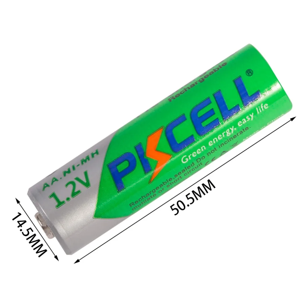 1 шт. PKCELL AA Аккумуляторная батарея аа NiMH 2 в 2200 мАч Ni-MH 2A предварительно заряженная