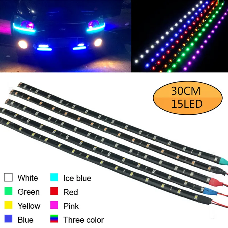 Супер яркий светодиодный неоновый светильник 1/2 шт. 30 см 3528 SMD 15 гибкий DIY для дома