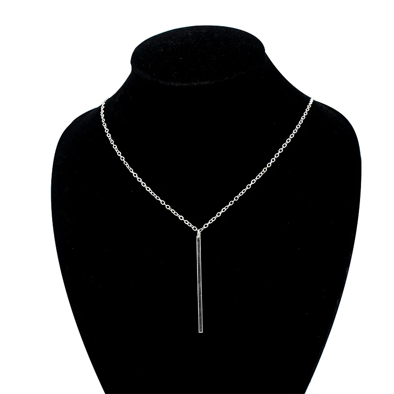 Ожерелье с длинными геометрическими подвесками для мужчин и женщин колье