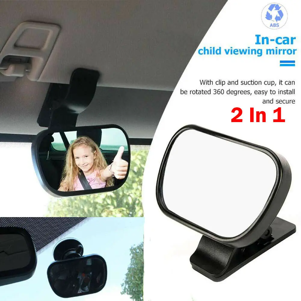 2 In 1 Automobiles Car Rear Adjustable Wide View Baby Child Back Seat Safety Interior Mirror Mirrors Auto Replacement Parts | Автомобили и