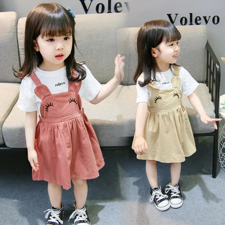 Милые комплекты одежды для маленьких девочек 2018 летние хлопковые принцессы топы