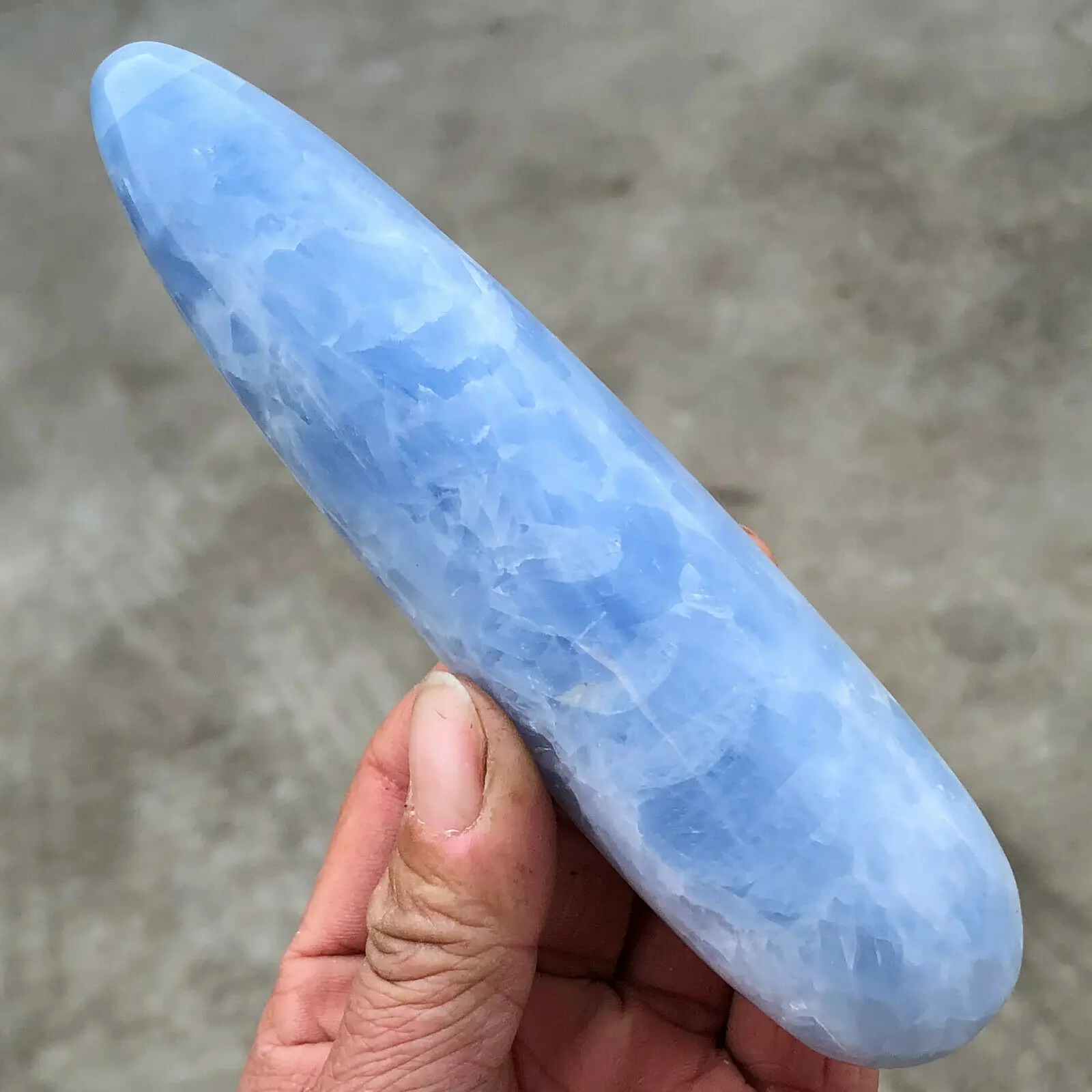 

Polished Handcraft Natural Celestine Crystal Massager Wand Powerful Healing