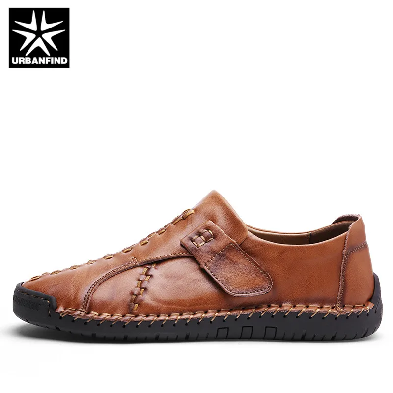 URBANFIND Luxury Design New Genuine Leather Loafers Men Moccasin Slip On Sneakers Flat Causal Shoes Adult Male Boat | Обувь