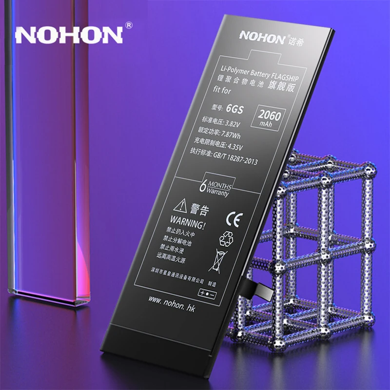 High Quality Original NOHON Battery For Apple iPhone 6S 6GS Replacement Batteries Batarya Real 2060mAh Free Tools Retail Package | Мобильные