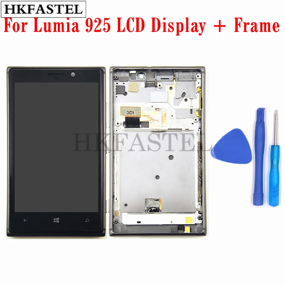 Оригинальный ЖК-экран hkfatel для Nokia Lumia 925 ЖК-дигитайзер сенсорный экран + рамка