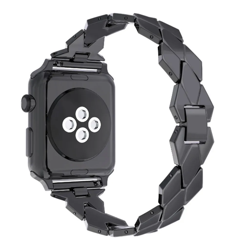 

Delicate Rhombus Chains Stainless Steel Bracelet for Apple Watch SE Band Series 6 5 4 3 2 Strap 40mm 44mm 38mm 42mm Belt