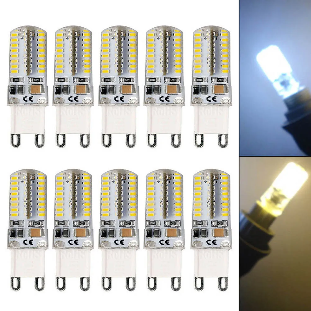 

Newest 10Pcs G9 5W LED 3014 64SMD Pin Base LED Bulb Lamp Warm White/White 110/220V