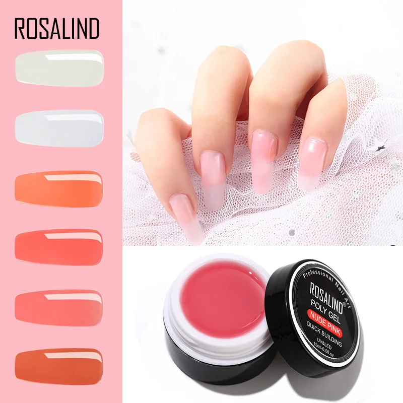 Гель лак для ногтей ROSALIND 15 мл УФ гель светодиодный Блестящий маникюрный кристалл