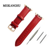 meikanghui genuine leather watch band for women apple watch band iwatch bracelet leather for iwatch femme band 38mm accessories