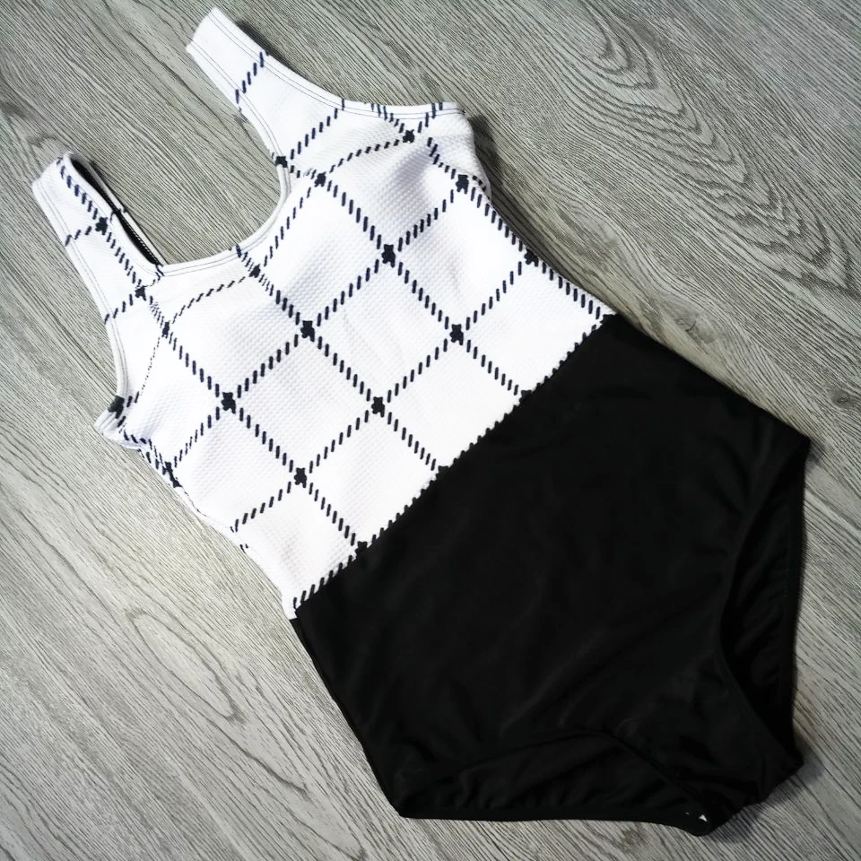 Backless Swimwear For Women Plaid Vintage Swimsuit Female Bathing Suit Ladies Swim Wear Push Up Beachwear Sexy Monokini XL